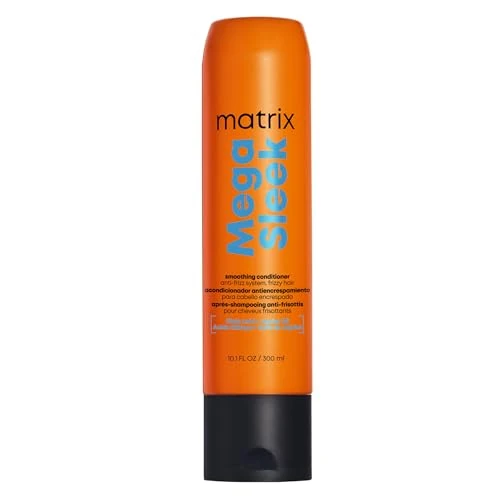 Offerta a tempo: Matrix Mega Sleek Conditioner Levigante Anti-Crespo, Formula Professionale, Per Tutti i Tipi di Capelli Crespi, Districa, Idrata e Protegge i Capelli dall’Umidità, 300ml - 10% da 14.20 € a 12.78 €