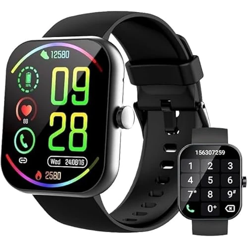 2026 Smartwatch Uomo Donna, 1.96" Smartwatch con Effettua/Risposta Chiamate, 110+ Sportive Fitness Tracker con Sonno Contapassi Cardiofrequenzimetro, Impermeabil IP68 Smart Watch per Android/iOS