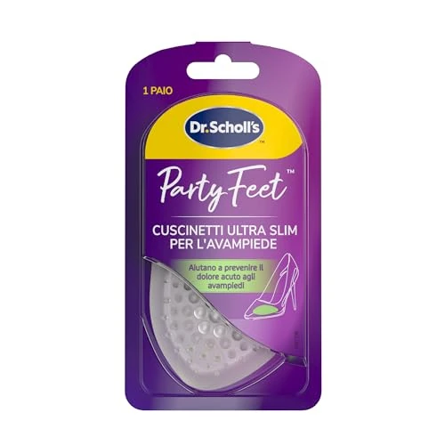 Offerta a tempo: Dr. Scholl's Party Feet Ultra Slim Cuscinetti in Gel Ultrasottili per la Protezione della Parte Anteriore della Pianta del Piede, Cuscinetto Trasparente per Scarpe col Tacco, Tecnologia Antiscivolo - 0.00% da 8.90 € a 8.90 €