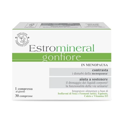 Offerta a tempo: Estromineral Gonfiore, Integratore per Menopausa, 30 Compresse - 35% da 38.90 € a 25.41 €