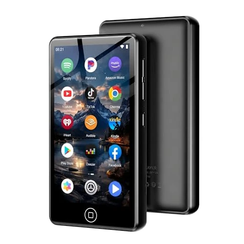 Offerta a tempo: Lettore MP3 Spotify con Bluetooth e WiFi, AGXOV MP4 Lettore Musicale con Schermo Touchscreen da 4,02 Pollici, MP3 Android Portatile con Audible, Deezer, Play Store, Nero - 15% da 64.99 € a 54.99 €