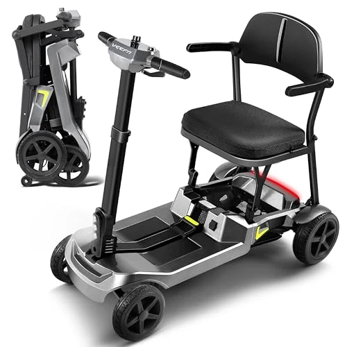 Oferta limitada: VEEFA Scooter Eléctrico 4 Ruedas, Construcción Ligera 17kg, Batería Doble 36km Autonomía 8km/h, Scooter Minusvalidos Adulto Discapacitados para Coche/Avión/Tren (Gris Plateado, estándar) de 1499.00 € a 1499.00 € (ahorro 0.00%)