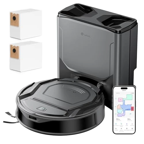 Offerta a tempo: Lefant M210 PLUS Robot Aspirapolvere con Mappatura Laser ToF, Ultrasottile 8cm, 6000Pa, 150 Min, Senza Grovigli, Stazione di Raccolta Automatica 2L, Wi-Fi/APP/Alexa, Grigio - 68% da 599.99 € a 189.99 €