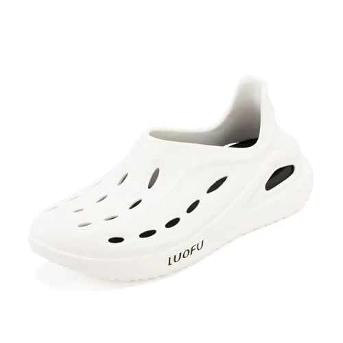 Limited-time offer: JOMIX Men's Clogs Shoes Slip On Summer Breathable for Beach Garden Pool EVA Footwear Lightweight Work Non-Slip, white, 9.5 UK from 25.60 £ to 25.60 £ (save 0.00%)