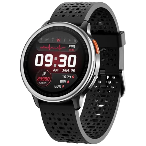 Offre limitée : Montre Connectée Homme Femme Ronde 1.27'' Smartwatch 2 Bracelet 120+ Modes Sport 250+ Cadran Etanche 3ATM Fréquence Cardiaque/SpO2/Sommeil Podomètre Fitnes Watch pour Android Samsung iPhone Noir de 99.99 € à 99.99 € (0.00% de remise)