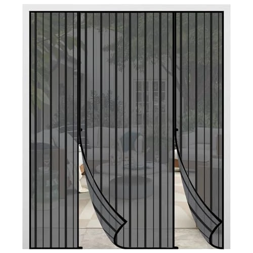 Offerta a tempo: Zanzariera magnetica per porta, 158 x 206 cm, doppia porta, senza foratura, protezione dagli insetti per porta scorrevole, balcone, antistrappo, magneti focalizzati per una chiusura più rapida - 0.00% da 26.99 € a 26.99 €