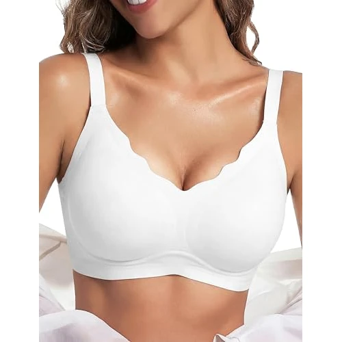 Offerta a tempo: Bresdk Reggiseno Donna Senza Ferretto – Bralette Seamless, Imbottita e a Copertura Totale per Seni Generosi – Reggiseno Push-Up Confortevole, Ideale da Indossare sotto Le T-Shirt o per Dormire - 35% da 22.99 € a 14.99 €