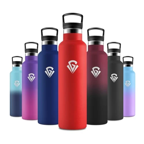 Offerta a tempo: Borraccia 750 ml in Acciaio Inox, Doppio Strato, Senza BPA, per Bevande Gassate, Scuola, Campeggio e Uso Quotidiano - 45% da 18.99 € a 10.37 €