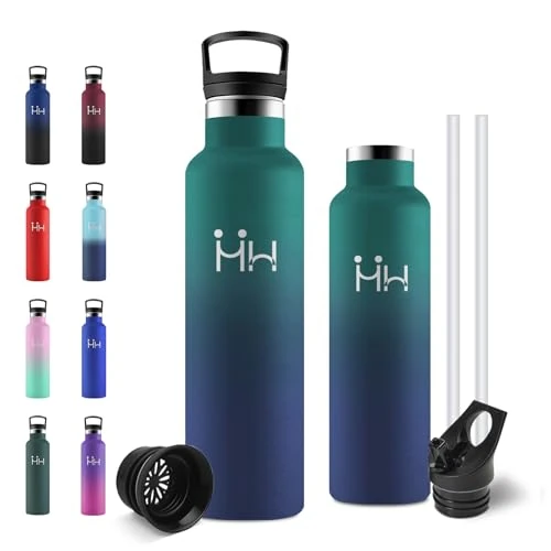 Zeitlich begrenztes Angebot: JAPORIA Isolierflasche Edelstahl 750ml, Auslaufsicherer Trinkflasche mit Strohhalm, Thermosflasche Kohlensäure Geeignet, Einhandöffnung, BPA-Frei, Wasserflasche für Reisen, Sprudel, Camping, Gym von 13.08 € auf 10.76 € (18% Ra