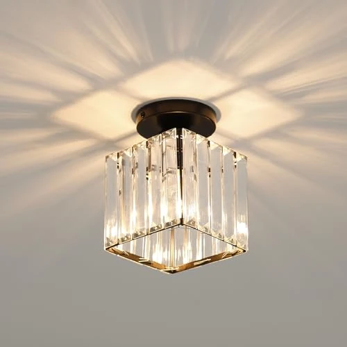 Oferta limitada: Goeco Lámpara de Techo de Cristal, E27 Plafón Techo Moderno Cristal de 28.98 € a 28.98 € (ahorro 0.00%)