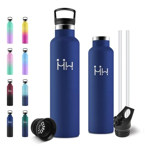 Zeitlich begrenztes Angebot: Edelstahl Trinkflasche 1L, Thermosflasche Sport mit Strohhalm, BPA-Frei, Auslaufsicher Kohlensäure Geeignet, Doppelwandig Vakuumisolierte, Isolierflasche für Büro, Sprudel, Camping, Schule von 19.99 € auf 19.99 € (0.00% Rabatt