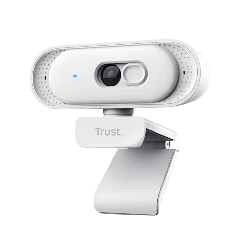 Offerta a tempo: Trust Ovala 2K QHD Webcam PC con Microfono, Filtro Privacy, 75°Angolo di Visione, USB-C/USB-A, Fuoco Fisso 30 FPS, Riduzione del Rumore, Videocamera per PC Mac Windows Desktop Skype Zoom Teams, Bianco - 16% da 34.99 € a 29.49 €