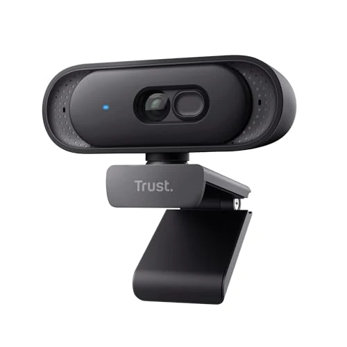 Offerta a tempo: Trust Ovala 2K QHD Webcam PC con Microfono y Filtro Privacy, 75°Angolo di Visione, USB-C/USB-A, Fuoco Fisso 30 FPS, Riduzione del Rumore, Videocamera per PC Mac Windows Desktop Skype Zoom Teams, Nero - 16% da 34.99 € a 29.49 €