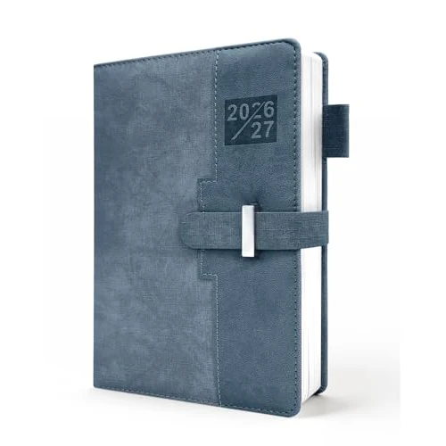 Offerta a tempo: HW CASA Agenda Giornaliera 2026 2027 A5 (Lug.2026 a Ago.2027) –Diario con Festività Multilingue (DE/IT/ES/EN/FR), Etichette dei mesi, PU+CARTA, Riepilogo Mensile - 32% da 19.99 € a 13.53 €