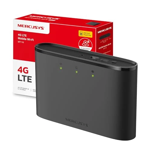Offerta a tempo: Mercusys TP-Link MT110 Saponetta WiFi 6 AX300Mbps, Router WiFi con Sim, Router 4G LTE Cat4, WiFi Portatile con Sim, Fino a 10 Ore di Autonomia con Capacità 2400mAh, Plug & Play, App Control - 31% da 39.99 € a 27.59 €