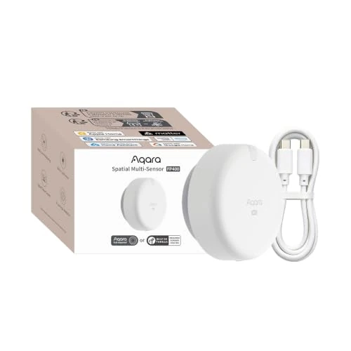 Offerta a tempo: Aqara Sensore Presenza FP400, Automazione Spaziale per Zone,Thread e Zigbee | Radar mmWave 60GHz, apprendimento spaziale IA, tracciamento multipersona, 8 zone, compatibile con HomeKit, Home Assistant - 0.00% da 85.99 € a 85.99 €