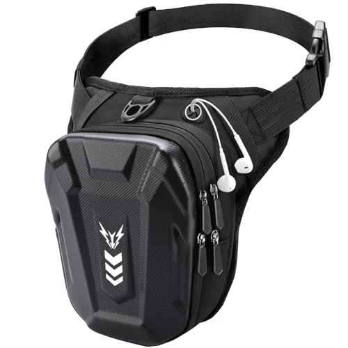 Offerta a tempo: Rolgno Marsupio Gamba Moto per Uomo & Donna, [capacità Espandibile] Borsa Gamba Moto, [Eva Durevole] Borse Attrezzi con Jack per Cuffie & Cintura Regolabile per Ciclismo Trekking Pesc - 20% da 29.99 € a 24.00 €