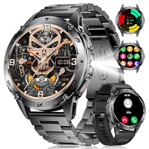 Offerta a tempo: LIMIGE Smartwatch Uomo con Chiamate Bluetooth, Orologio Smartwatch Uomo 1.43'' HD AMOLED, Monitor Cardiofrequenzimetro, Sonno, SpO2, 110+ Sport, IP68 Impermeabile per Android iOS - 40% da 59.99 € a 35.99 €
