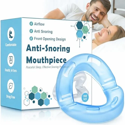 Offerta a tempo: AIOUTGOGO Dispositivo Anti Russamento, Bite Antirussamento con Design Aperto 180°, Riutilizzabile, Pronto all'Uso, Leggero e Confortevole, Supporto per Ridurre il Russare, per Uomo e Donna (Blu Opaco) - 5% da 28.99 € a 27.54 €