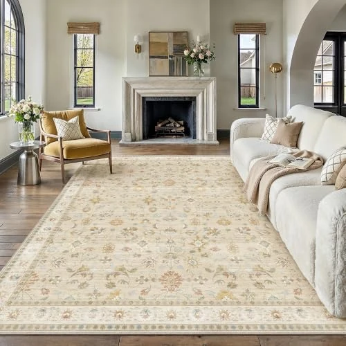 Offerta a tempo: PureCozy Tappeto Salotto 200x300cm Beige Grandi Tappeti Antiscivolo - 47% da 119.99 € a 63.83 €
