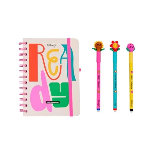 Offerta a tempo: Set diario scolastico Mr. Wonderful piccolo 2026-27 Settimanale + 3 penne cancellabili Bo-Bo - Ready - 20% da 22.95 € a 18.36 €