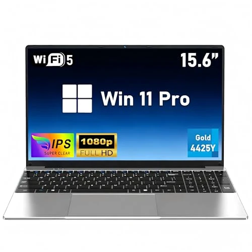 FUNYET Ordenador Portátil, 16 GB de RAM y 256 GB de SSD,Nuevo Laptop de 15,6 Pulgadas de 2026, Pentium Gold 4425Y Portátil,IPS FHD 1920 x 1080 Notebook,5000 mAh，Teclado numérico，WiFi5