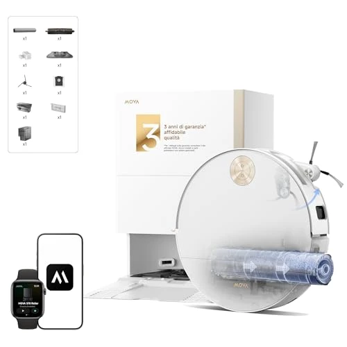 Tijdelijke aanbieding: MOVA S70 Ultra roller Robotstofzuiger 32000Pa zuigkracht en HydroForce-dweilfunctie, CovertSense-navigatie,AutoShield-technologie, dubbel anti-klitsysteem,spraakbesturing een alles-in-één basisstation van 849.00 € naar 849.00 € (0.0