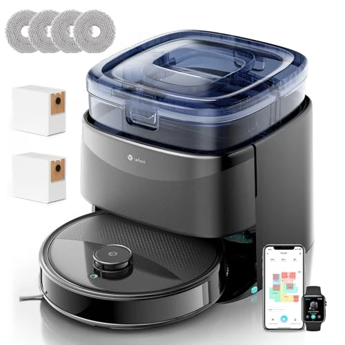 Offerta a tempo: Lefant M3Max Robot Aspirapolvere Lavapavimenti con Mappatura, dToF 360°, 20000Pa, Doppio Mop Rotante, Auto-Svuotamento 3.2L, Lavaggio Mop 45°C e Asciugatura, PSD, WiFi 2.4G/5G, Alexa/APP - 72% da 1299.99 € a 359.99 €