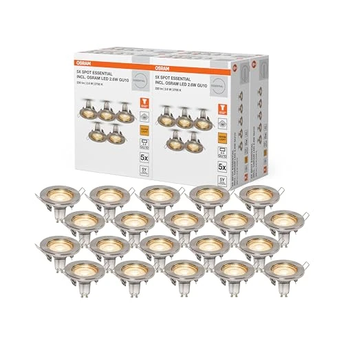 Offerta a tempo: OSRAM Luce da incasso a soffitto nichel spazzolato, bianco caldo - 18% da 111.99 € a 91.99 €