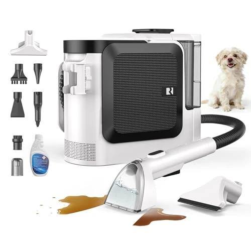 Tijdelijke aanbieding: Redkey C2 Waterstofzuiger voor bekleding, wassen en stofzuigen met stoom, 800 W, 26000 Pa tapijtstofzuiger, 4-in-1 stoomreiniger voor ramen, auto, 7 accessoires en reinigingsoplossing van 150.30 € naar 150.30 € (0.00% korting)