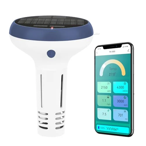 Offre limitée : UIUZMAR Testeur Intelligent de Chlore et pH 7 en 1 pH, Chlore, Sel, ORP, TDS, EC, Temp Compteur de pH avec Recharge Solaire, pour Piscine de 215.99 € à 215.99 € (0.00% de remise)