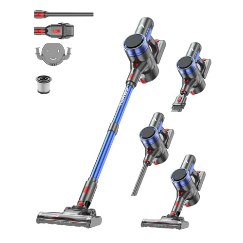 Offerta a tempo: aonus A10 Aspirapolvere Senza Fili, 55 kPa 500W, 70 Minuti di Autonomia, Schermo Tattile, Leggero, Antigroviglio, Autoportante, per Peli di Animali, Tappeti e Pavimenti Duri, Blu - 24% da 169.99 € a 129.99 €