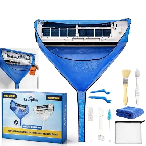 Offerta a tempo: Kikepilm Kit Pulizia Condizionatore Split, Telo per Pulizia Climatizzatore e Condizionatori da Parete per Casa, Blu Piccolo - 37% da 59.80 € a 37.90 €