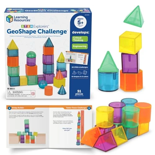 Oferta limitowana: Learning Resources Stem Explorers GeoShape Challenge 3D GeoShape Edukacyjna Gra Kształty Geometryczne 50 Sztuk Progresywne Wyzwania 5 lat + z 106.69 zł na 106.69 zł (oszczędź 0.00%)