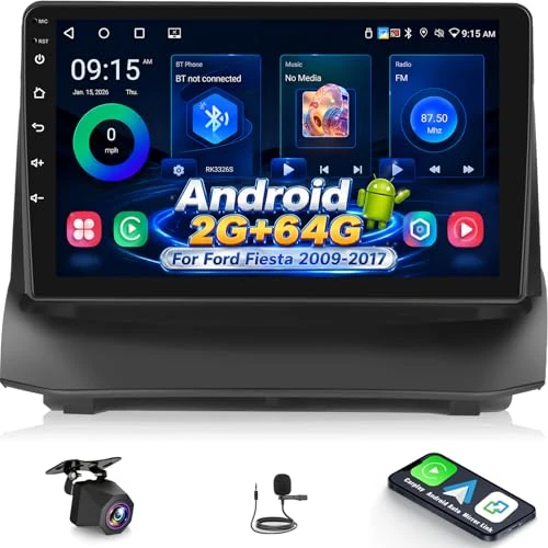 Offerta a tempo: NHOPEEW Autoradio Android 2+64G per Ford Fiesta 2009-2017 con supporto per CarPlay wireless e Android Auto Mirror Link navigazione GPS comandi al volante 40 temi dell'interfaccia utente e video online - 0.00% da 169.99 € a 169.99 €