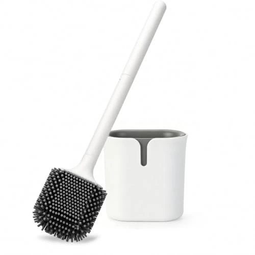 Offerta a tempo: VINATO Scopino Bagno WC con Supporto, Spazzolone WC Silicone, Scopino WC Bianco, Spazzolino Water Bagno - 0.00% da 10.99 € a 10.99 €