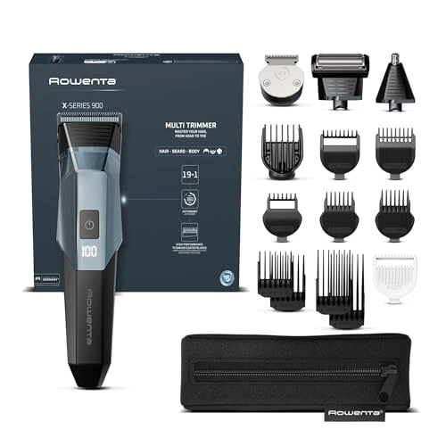 Tijdelijke aanbieding: Rowenta X Series 900 TN9710E0 Multifunctionele baardtrimmer voor heren, 16-in-1, zelfslijpende messen met titanium coating, autonomie ten minste 200 minuten van 86.09 € naar 86.09 € (0.00% korting)