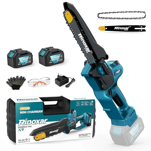 Tijdelijke aanbieding: Mini Kettingzaag 21V 8 Inch, 2 Accu's, Brushless, Automatische Oliepomp van 139.99 € naar 139.99 € (0.00% korting)