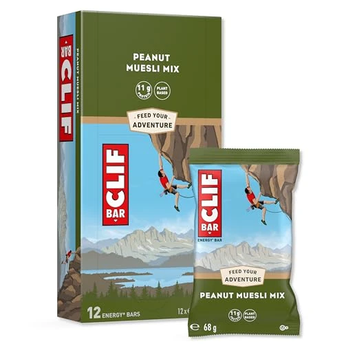Zeitlich begrenztes Angebot: CLIF BAR Peanut Muesli Mix Pflanzlicher Energieriegel, 12 x 68 g von 24.99 € auf 20.90 € (16% Rabatt)