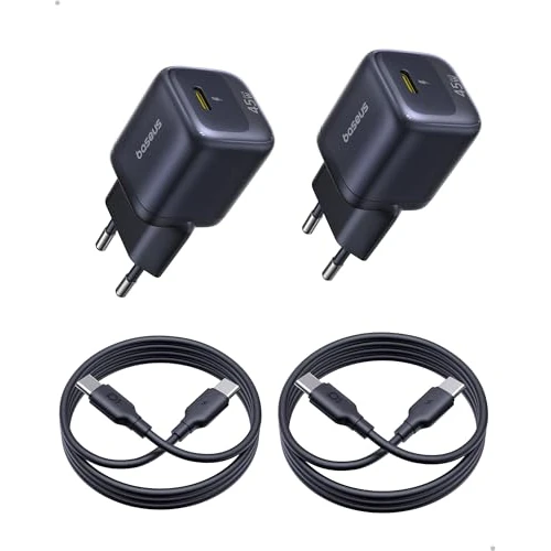 Zeitlich begrenztes Angebot: Baseus 45W USB C Ladegerät, 2Pack GaN Schnellladegerät, PPS PD Netzteil für iPhone 17/16/15 Pro Max, Samsung Galaxy S25 Ultra/S24, iPad, MacBook, Pixel (inkl. 1m USB-C Kabel) von 35.99 € auf 27.99 € (22% Rabatt)