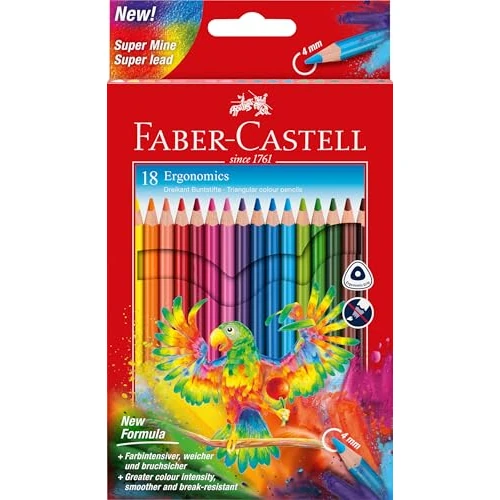 Offerta a tempo: Faber-Castell - Set di matite colorate Ergonomics da 18 pezzi - 15% da 7.50 € a 6.38 €