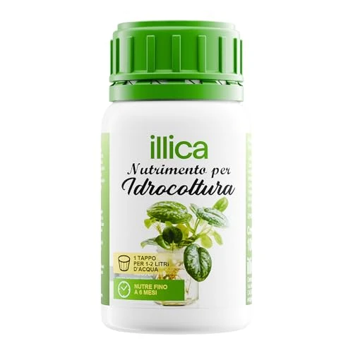 Offerta a tempo: Illica, Concime Per Idrocoltura 100ml Fertilizzante Idroponica, Nutrimento Piante Idroponiche Vere Da Interno, Piante Verdi E Grasse Nutre fino a 6 Mesi Concime Idroponica Liquido - 36% da 13.99 € a 8.99 €