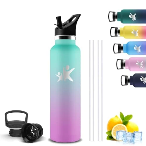 Offerta a tempo: Borraccia, Borraccia Termica 1 litro, Senza BPA, Borraccie con Cannuccia, Senza Perdite, Borraccie Acciaio Inox, Isolato Sottovuoto, Borracce Termiche per Vacanza, Fitness, Escursionismo, Lavoro - 0.00% da 15.99 € a 15.99 €