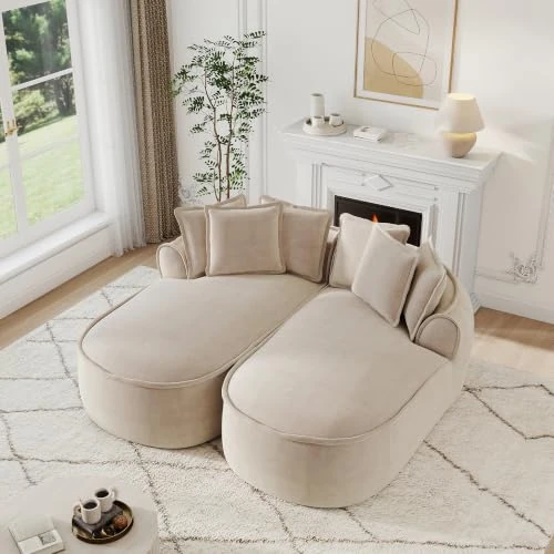 Offerta a tempo: Bladez Boneless Divano modulare, ciniglia come una nuvola, divano chaise longue doppio, seduta extraprofonda, divano a terra senza montaggio, divano curvo, sogno senza sbavature per il soggiorno - 0.00% da 446.00 € a 446.00 €