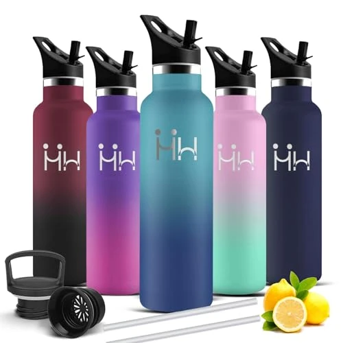 Offerta a tempo: Borraccia Termica, Borraccia 1 litro, Senza BPA, Borraccie con Cannuccia, Senza Perdite, Borraccie Acciaio Inox, Borracce Termiche, Isolato Sottovuoto, Borracce per Campeggio, Pilates, Lavoro - 0.00% da 15.99 € a 15.99 €