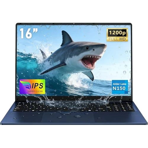 Offerta a tempo: 16 pollici 2026 PC Portatile 16 GB RAM 1 TB SSD Notebook Professionale Computer portatile N150 3,6 GHz, Win 11 Pro, 1920 x 1200 p, 6000 mAh, Tastiera retroilluminata - Studente/Ufficio/Business - 0.00% da 389.99 € a 389.99 €