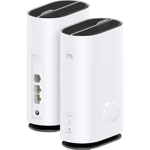 Offerta a tempo: ZTE G5C Modem Router 5G con SIM, WI-Fi 6 dual-band AX1800, 2 Gigabit Ethernet Ports (RJ11), Qualcomm SDX55 platform, Design elegante con antenne integrate, LED per Wi-Fi e rete, tasto WPS [Italia] - 20% da 199.90 € a 159.90 €