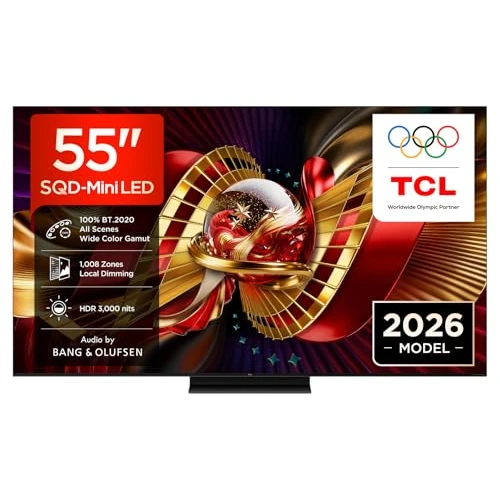 Offre limitée : TCL TV 55C8L 55" SQD-Mini LED, 4K HDR 3000 nits, 1008 zones d'atténuation, Google TV, 144 Hz, Dolby Vision & Atmos, Audio by Bang & Olufsen de 1199.00 € à 1199.00 € (0.00% de remise)