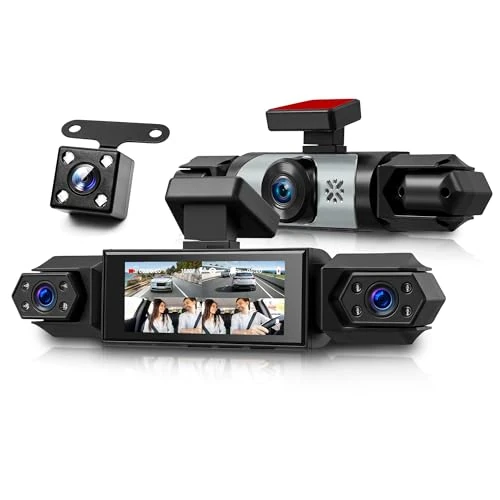 Zeitlich begrenztes Angebot: Rimoody 4 Kanal Dashcam Auto 360 Grad, 4 Kameras FHD 1080P Vorne Hinten Links Rechts, 3.16 Zoll Autokamera mit IR Nachtsicht, 24h Parküberwachung, Loop-Aufnahme & Einparkhilfe Dash Cam für PKW Van von 49.99 € auf 49.99 € (0.00