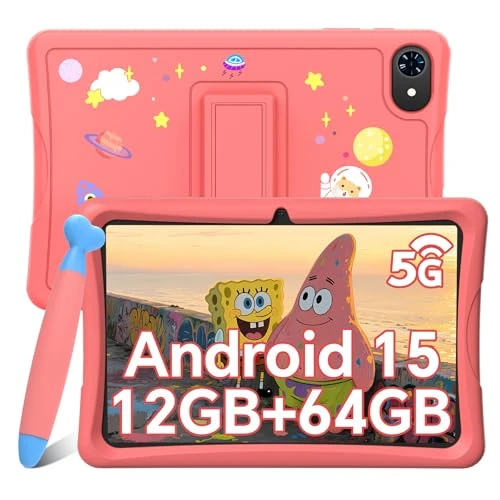 Offerta a tempo: TABWEE K10 Tablet Bambini 10 pollici, 12 GB RAM + 64 GB ROM (TF 2 TB) Android 15 Tablet Educativo con Controllo Parentale, WiFi 6, Schermo Anti-Luce Blu, Tablet con Custodia - Rosa - 0.00% da 179.99 € a 179.99 €